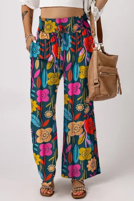 🌼 Printed High Waist Wide Leg Pants 🌼