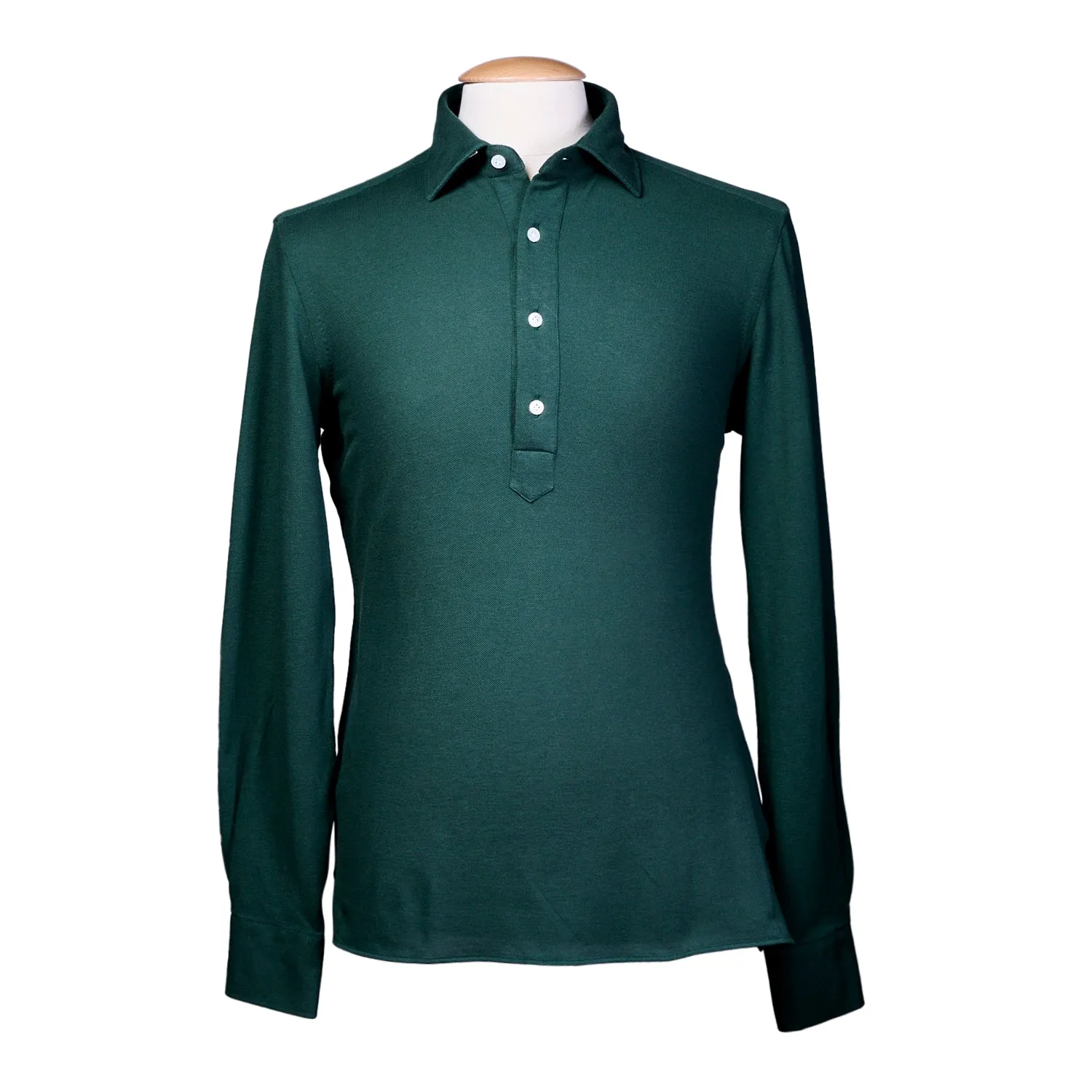 100 Hands x Kirby Allison Dark Green Long Sleeve Knit Polo