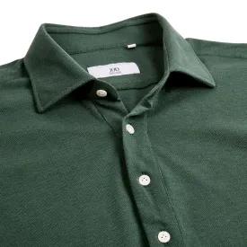 100 Hands x Kirby Allison Dark Green Long Sleeve Knit Polo