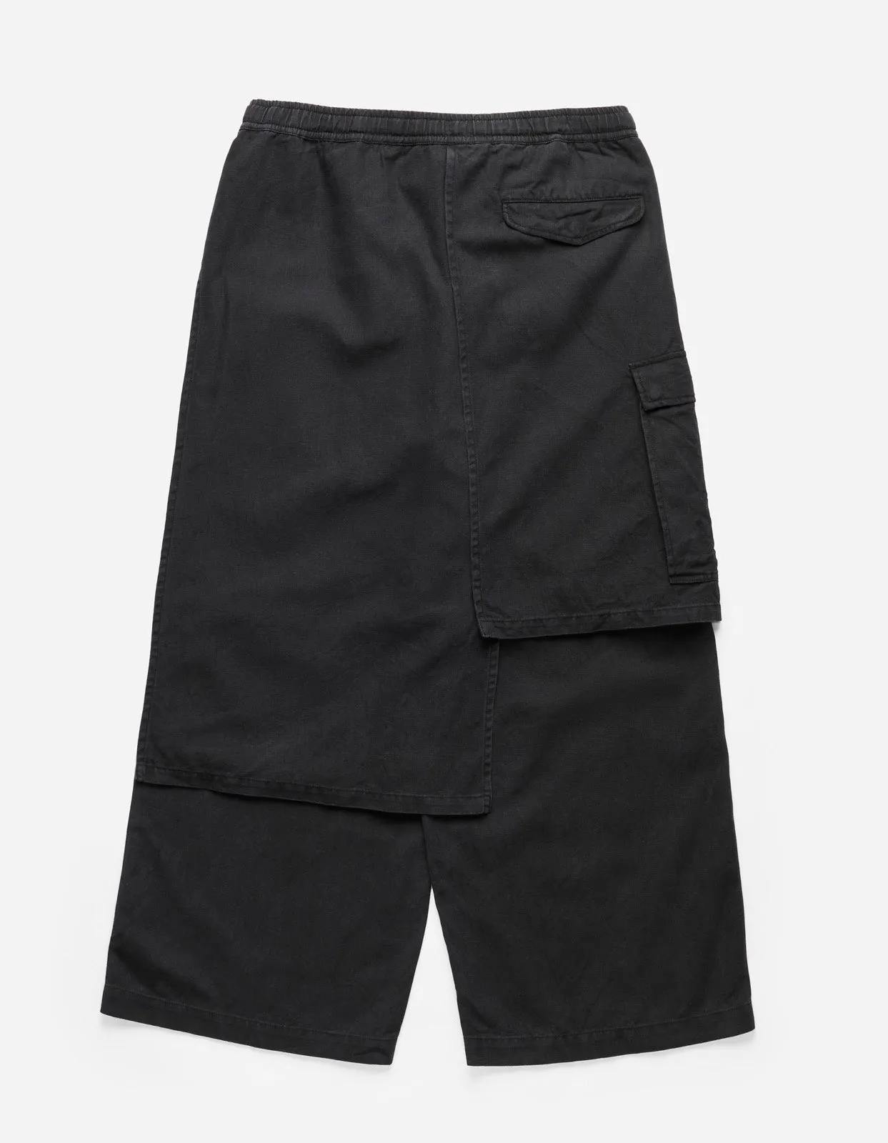 4588 Asym Cargo Hakama Pants Black