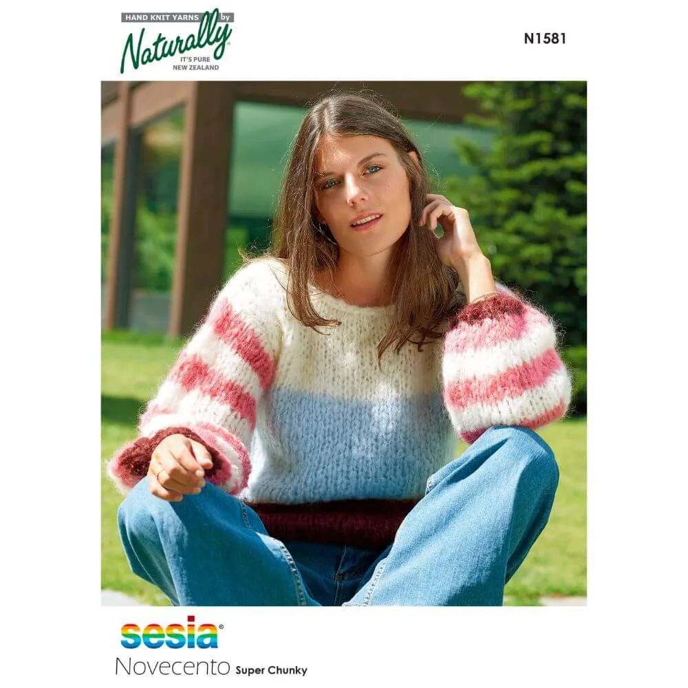 Adult Chunky Sweater Knitting Pattern (N1581)