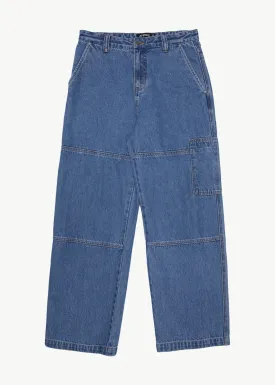 AFENDS Mens Richmond - Denim Workwear Jean - Worn Blue