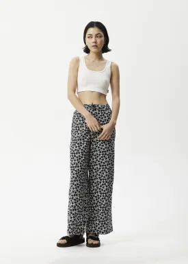 AFENDS Womens Madeline Sienna - Wide Leg Pants - Black Floral