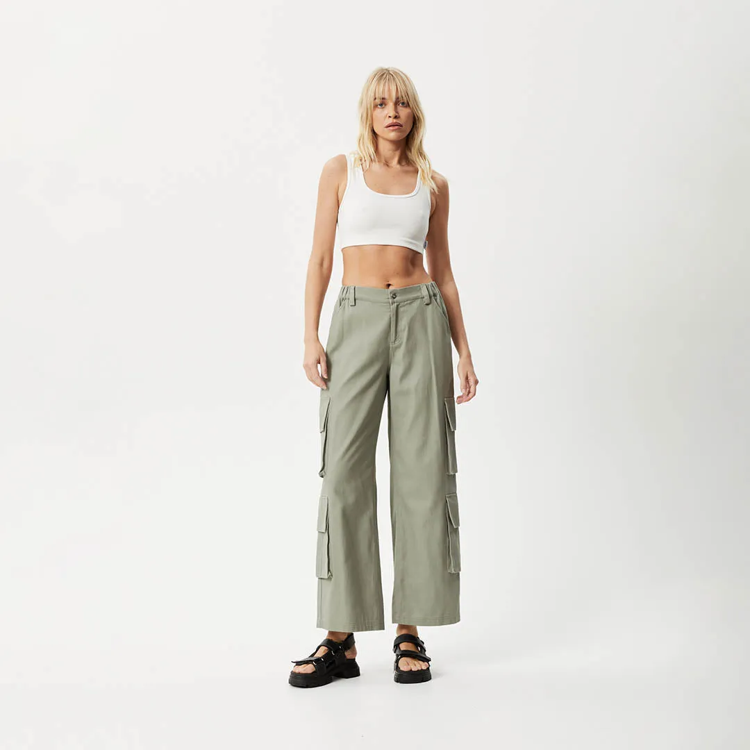 AFENDS Womens Midnight - Cargo Pants - Olive