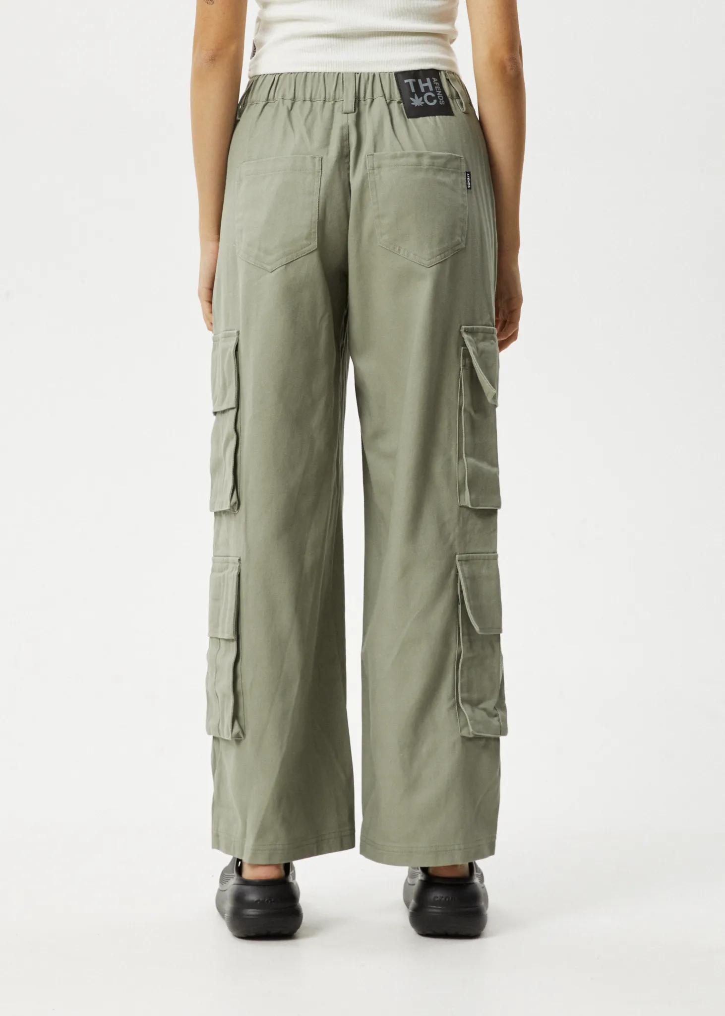 AFENDS Womens Midnight - Cargo Pants - Olive