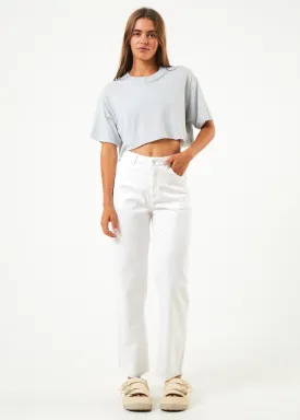 Afends Womens Shelby - Hemp Wide Leg Pants - White