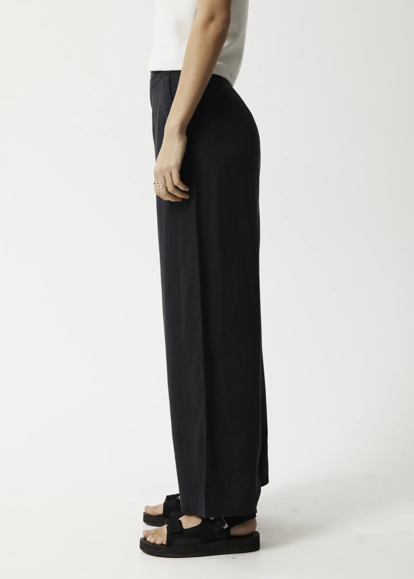 AFENDS Womens Sienna - Wide Leg Pants - Black