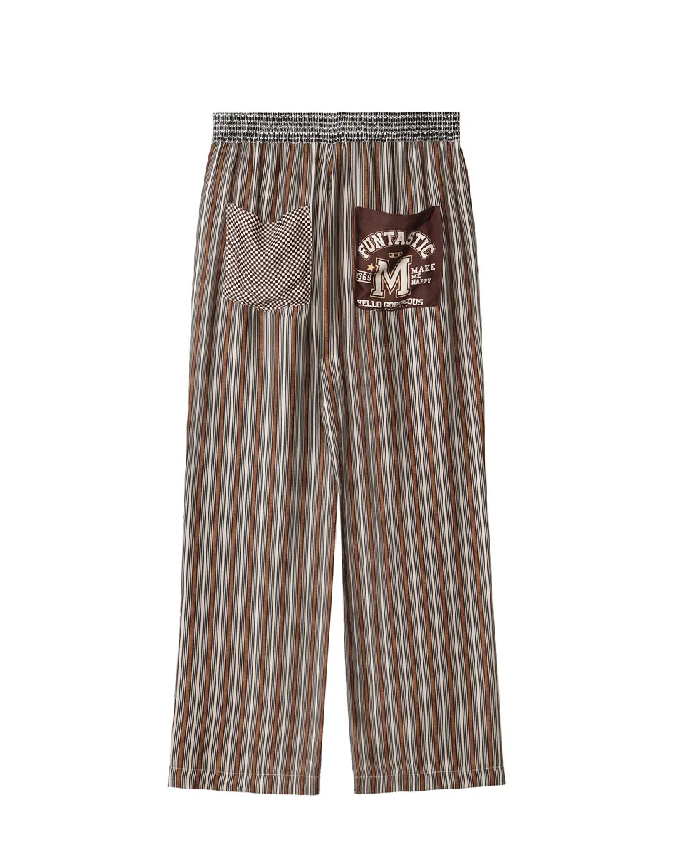 Bailey Straight Leg Chocolate Printed Pants