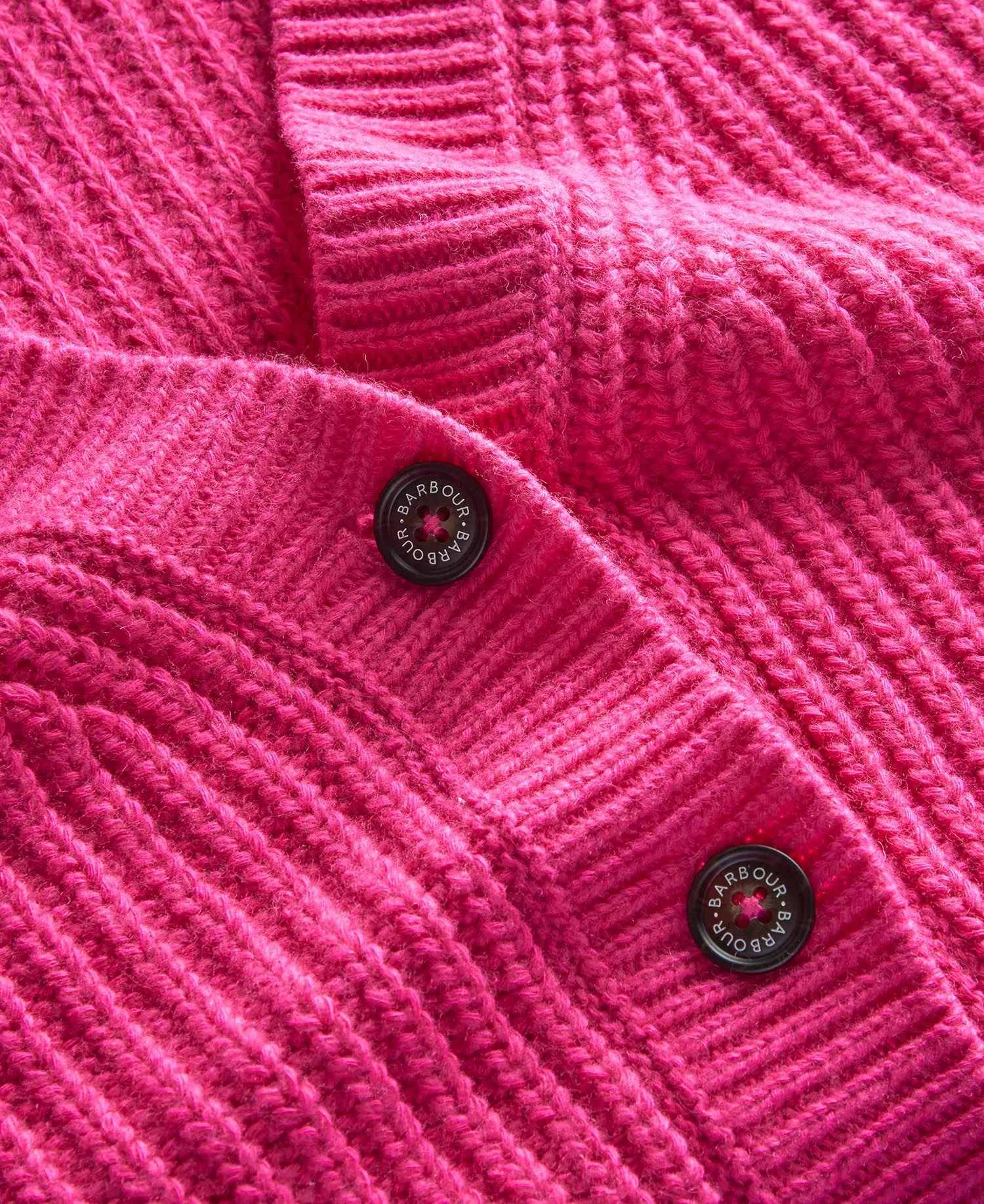 Barbour Bracken Cardigan In Pink Dahlia LKN1435