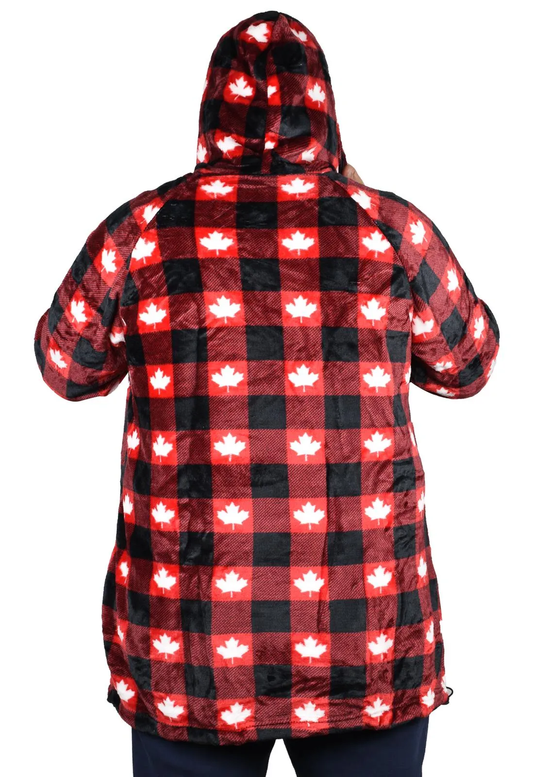 Blanket Oversized Hoodie Red - Leaf - Thin