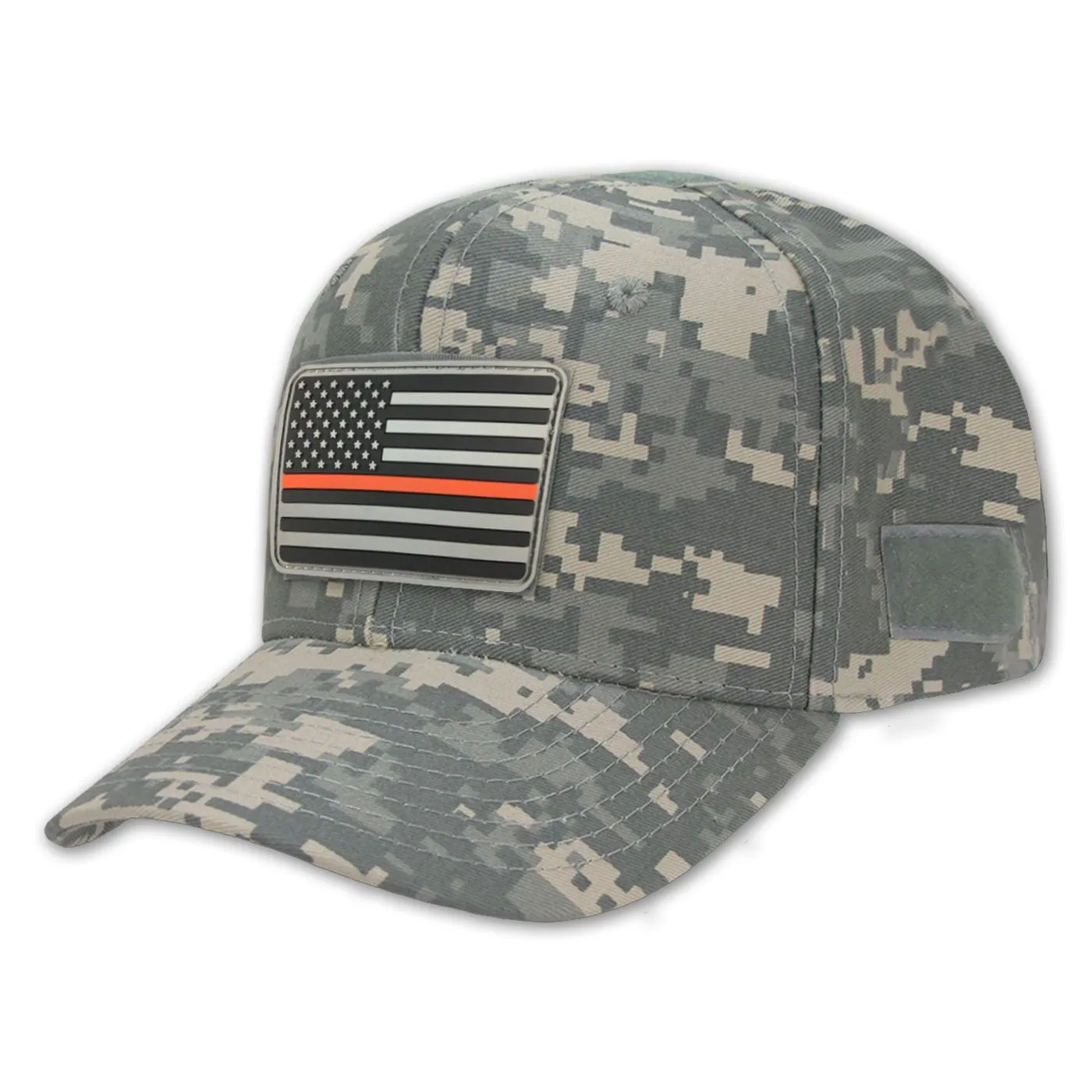 Camo Operator's Hat & Thin Red Line Morale Patch