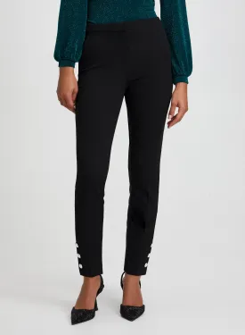 City Fit Pearl Trim Pants