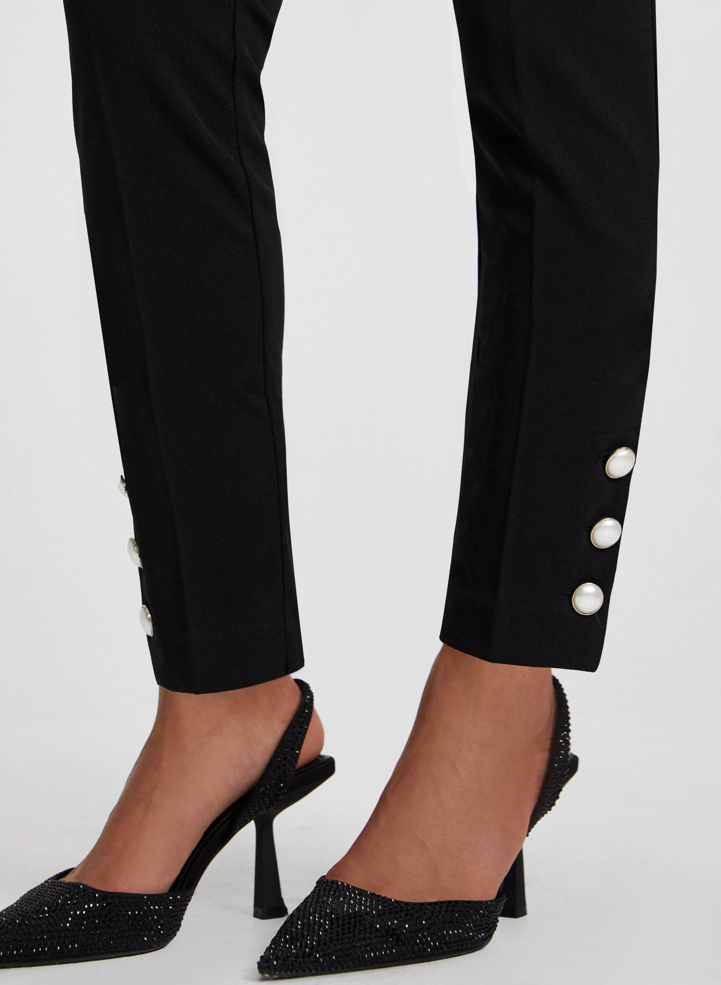 City Fit Pearl Trim Pants