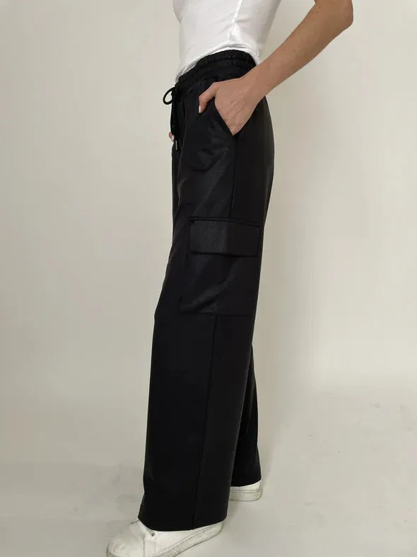 Coated Wide Leg Pant