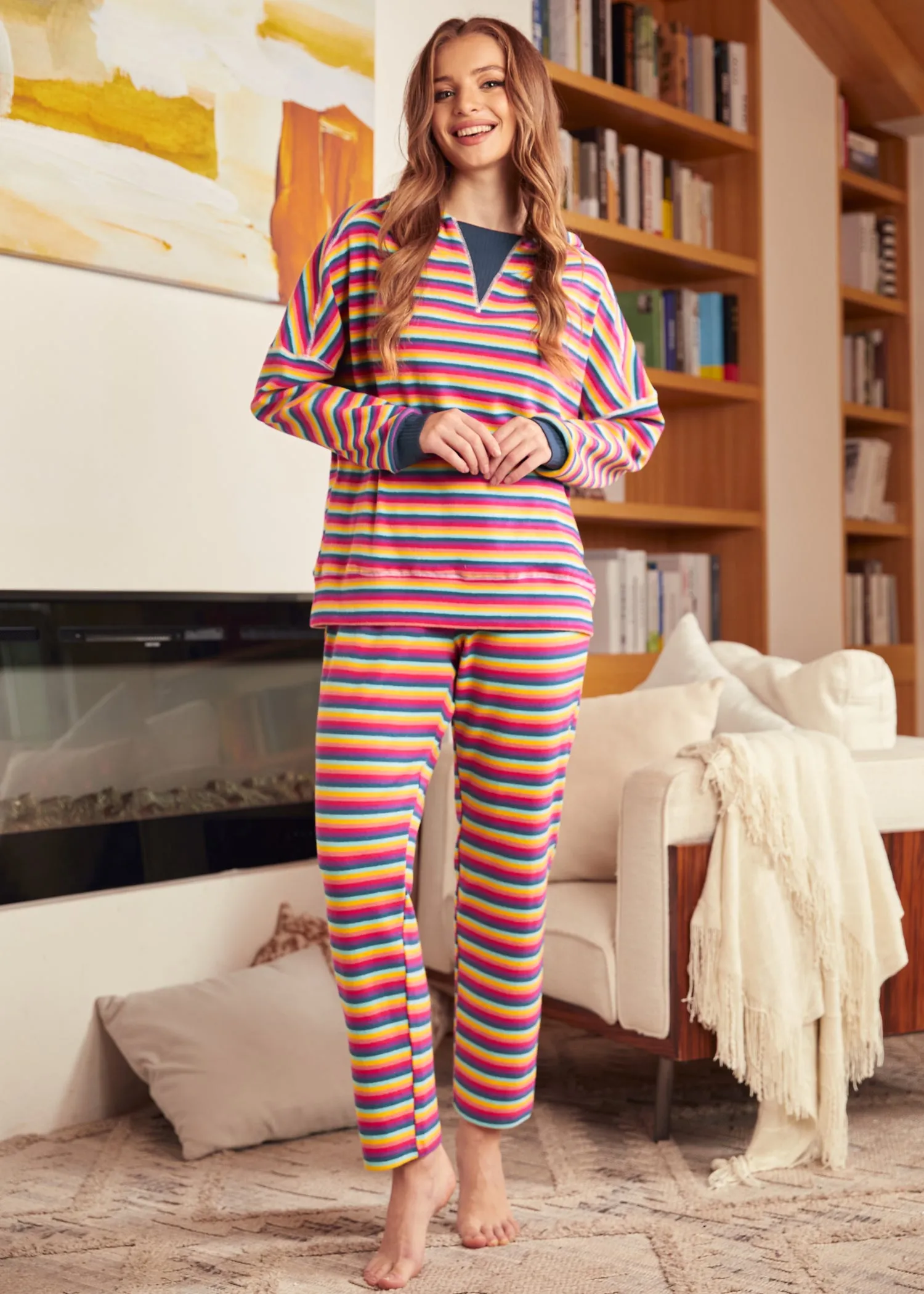 Colorburst Cozy Straight-Leg Pants