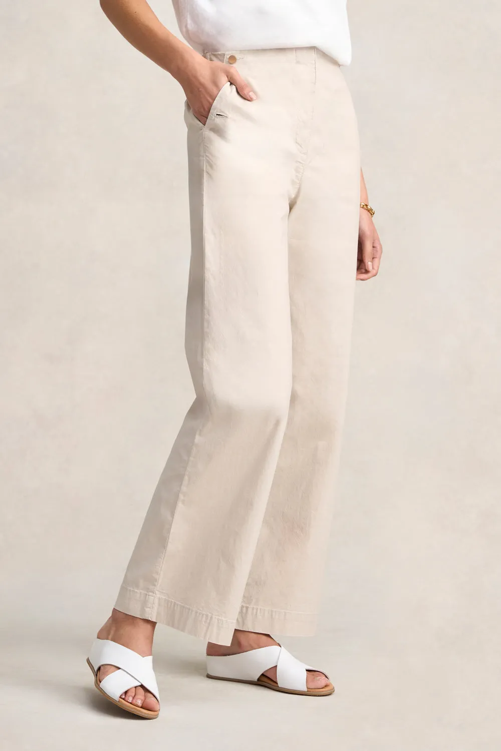 Cotton Wide Leg Pant