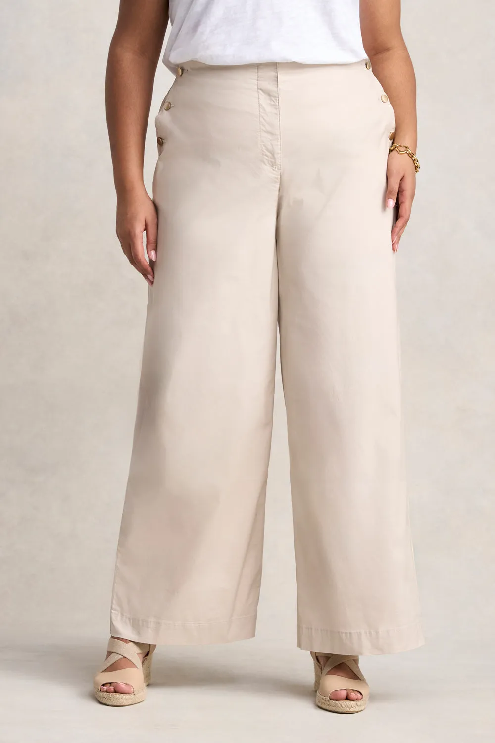 Cotton Wide Leg Pant