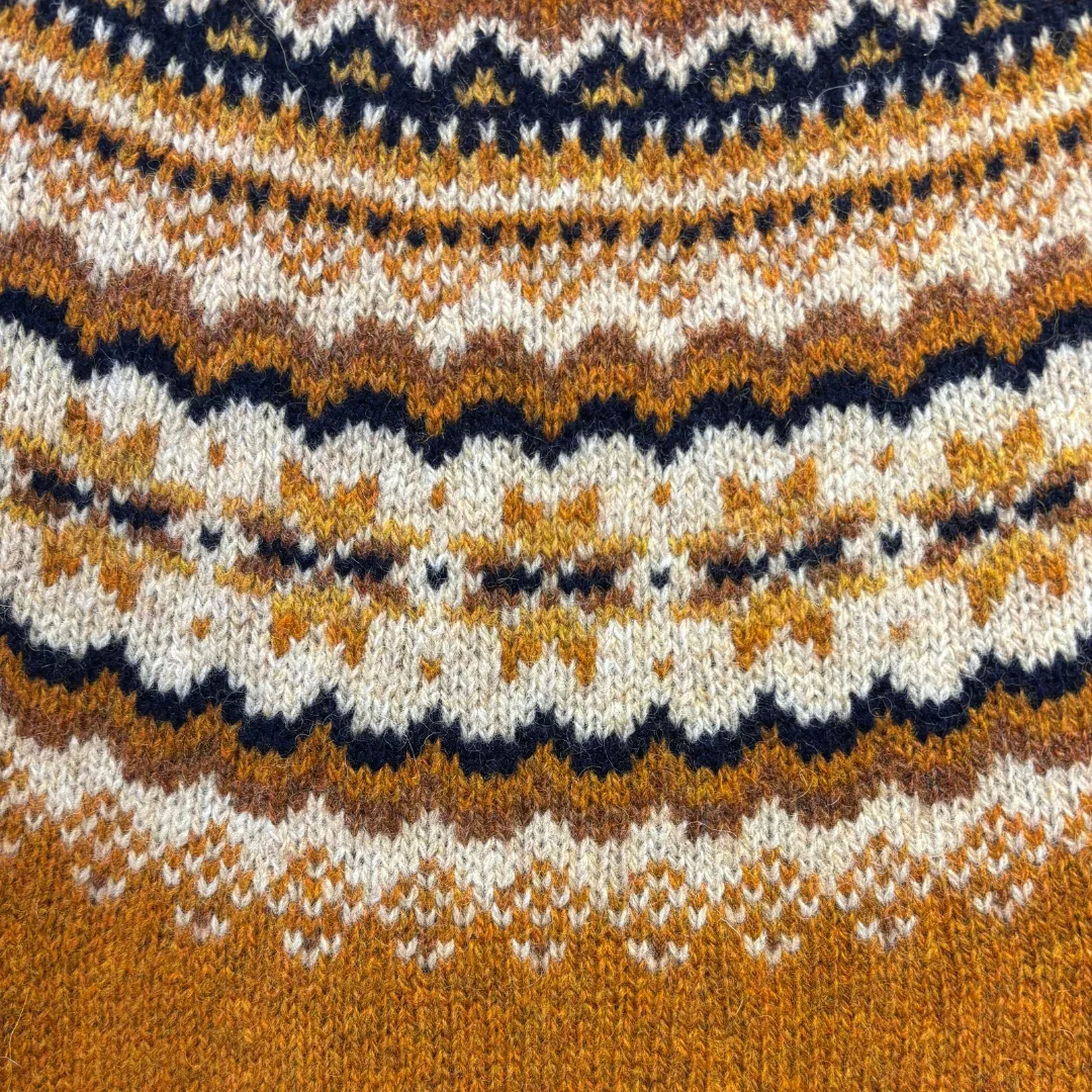 Fairisle Jumper - Vintage Orange