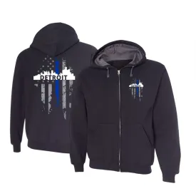 Full Zip - Detroit Thin Blue Line Skyline