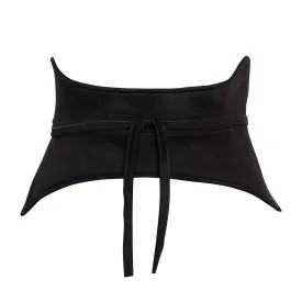 Halo Corset Belt "Black Suede Techno"