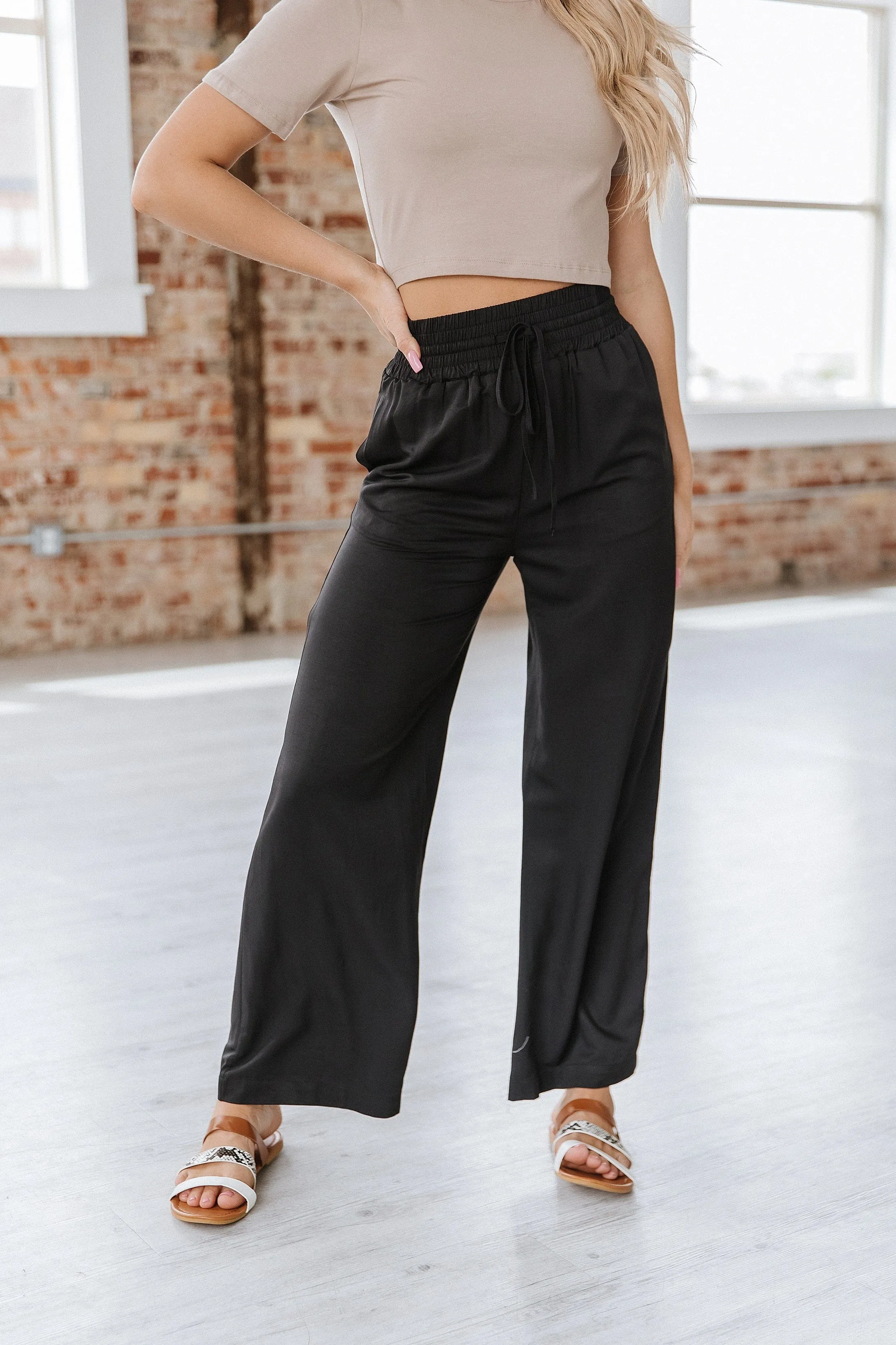 Heidi Drawstring Wide Leg Pant | S-XL