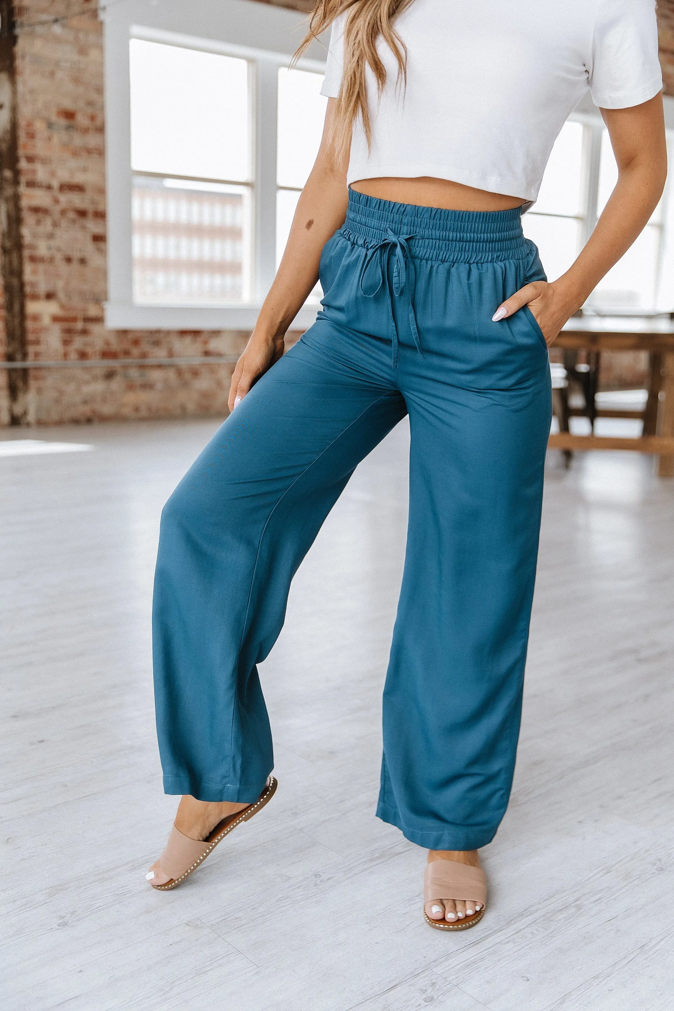 Heidi Drawstring Wide Leg Pant | S-XL