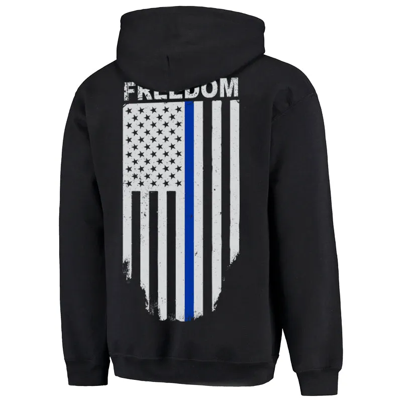 Hoodie - Thin Blue Line Freedom