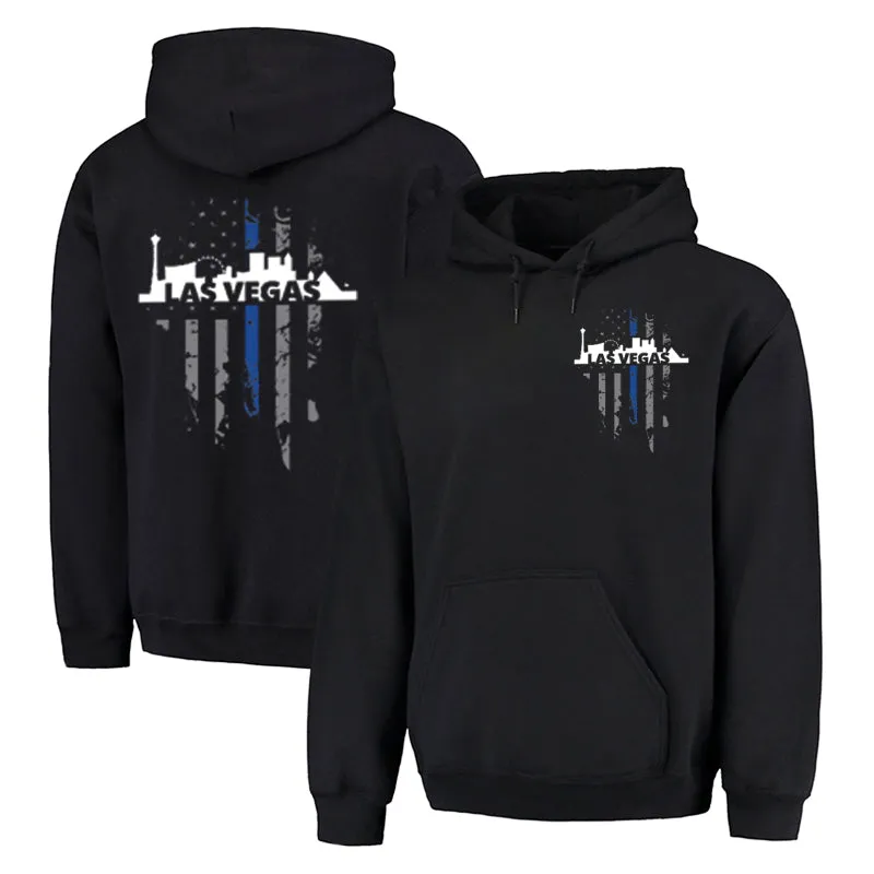 Hoodie - Thin Blue Line Las Vegas Skyline