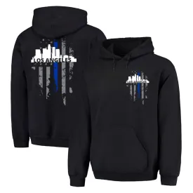 Hoodie - Thin Blue Line Los Angeles Skyline