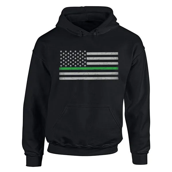 Hoodie Unisex - Classic Thin Green Line (Military)