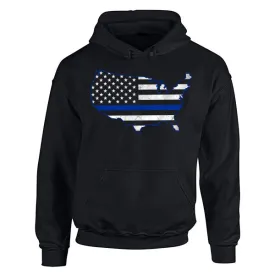 Hoodie Unisex - USA Thin Blue Line