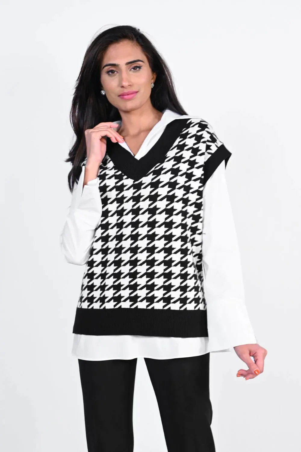 HOUNDSTOOTH VEST