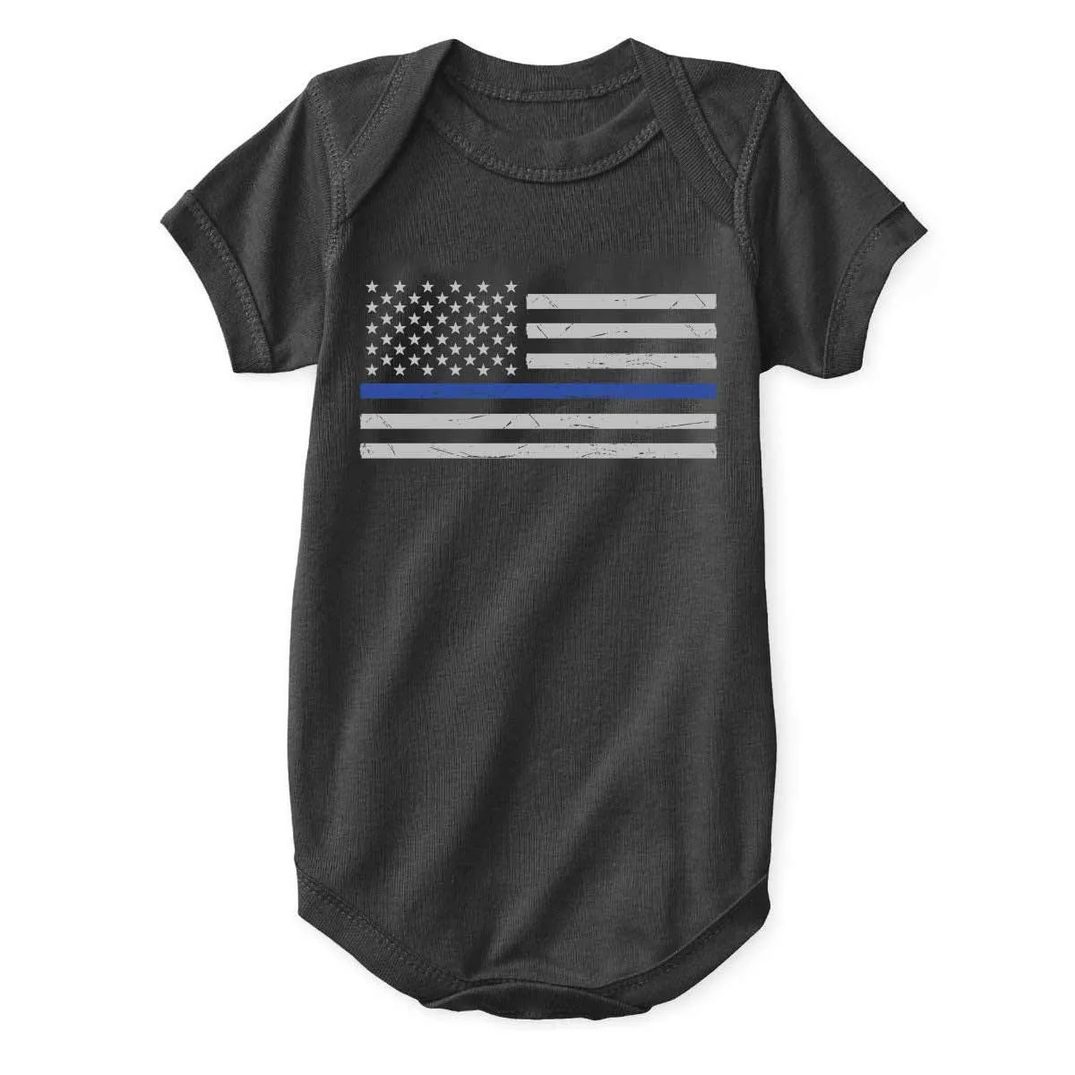 Infant/Baby - One-Piece Onesies Thin Blue Line Flag Shirt