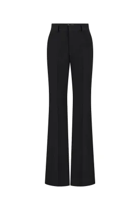 Luxe Straight Side Pocket Poly Silk Floor Length Pants