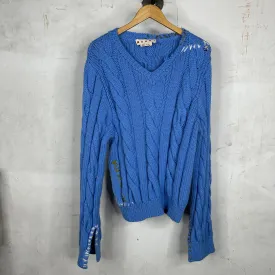 Marni Blue Loose Knitted Sweater