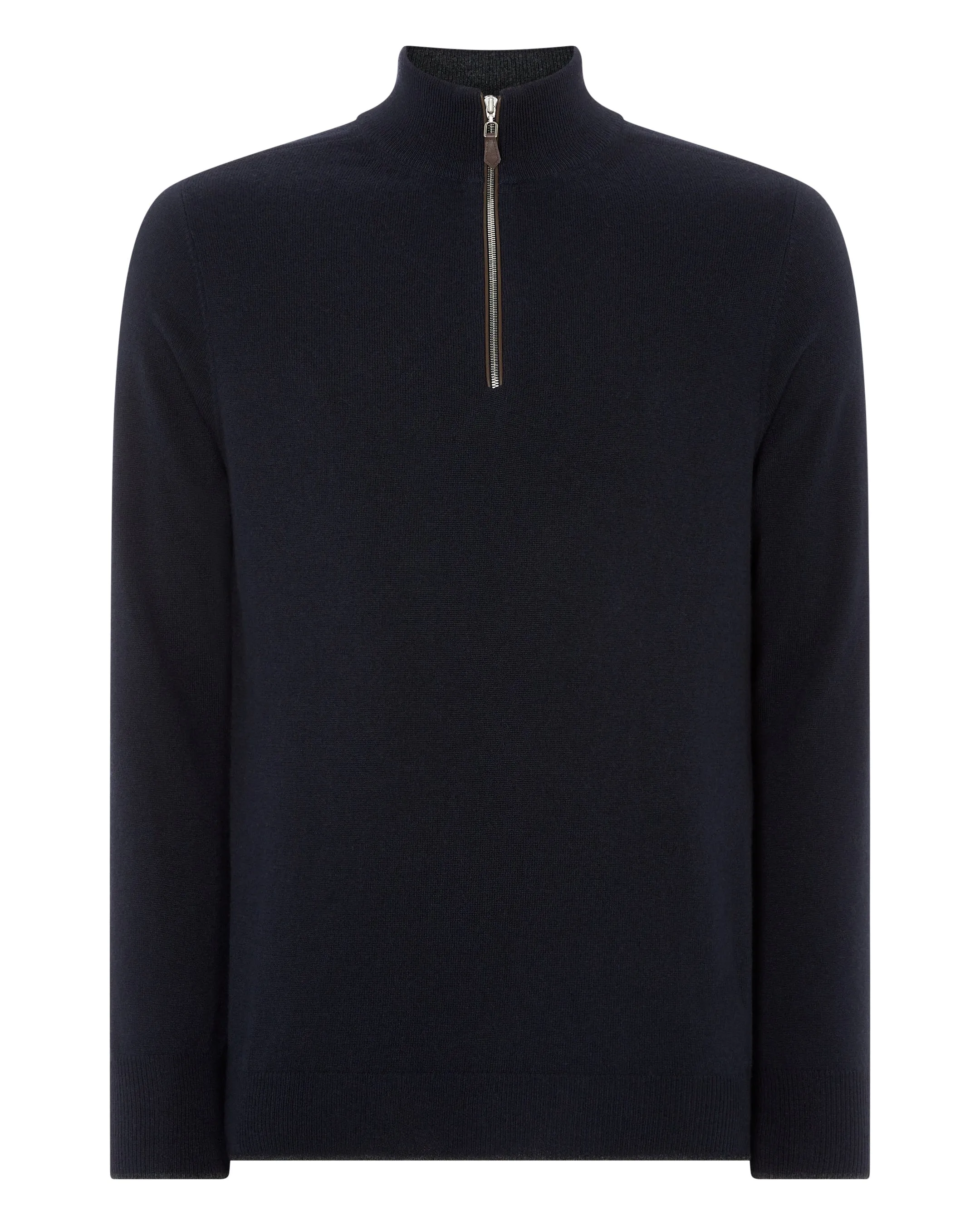 Men's Carnaby Half Zip Cashmere Jumper Navy Blue