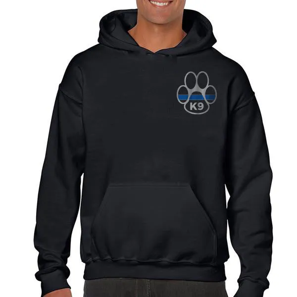 Men's Hoodie - Paw Thin Blue Line