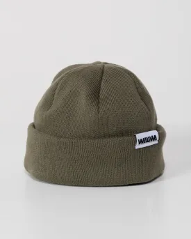 Mill Cotton Beanie - Khaki Green