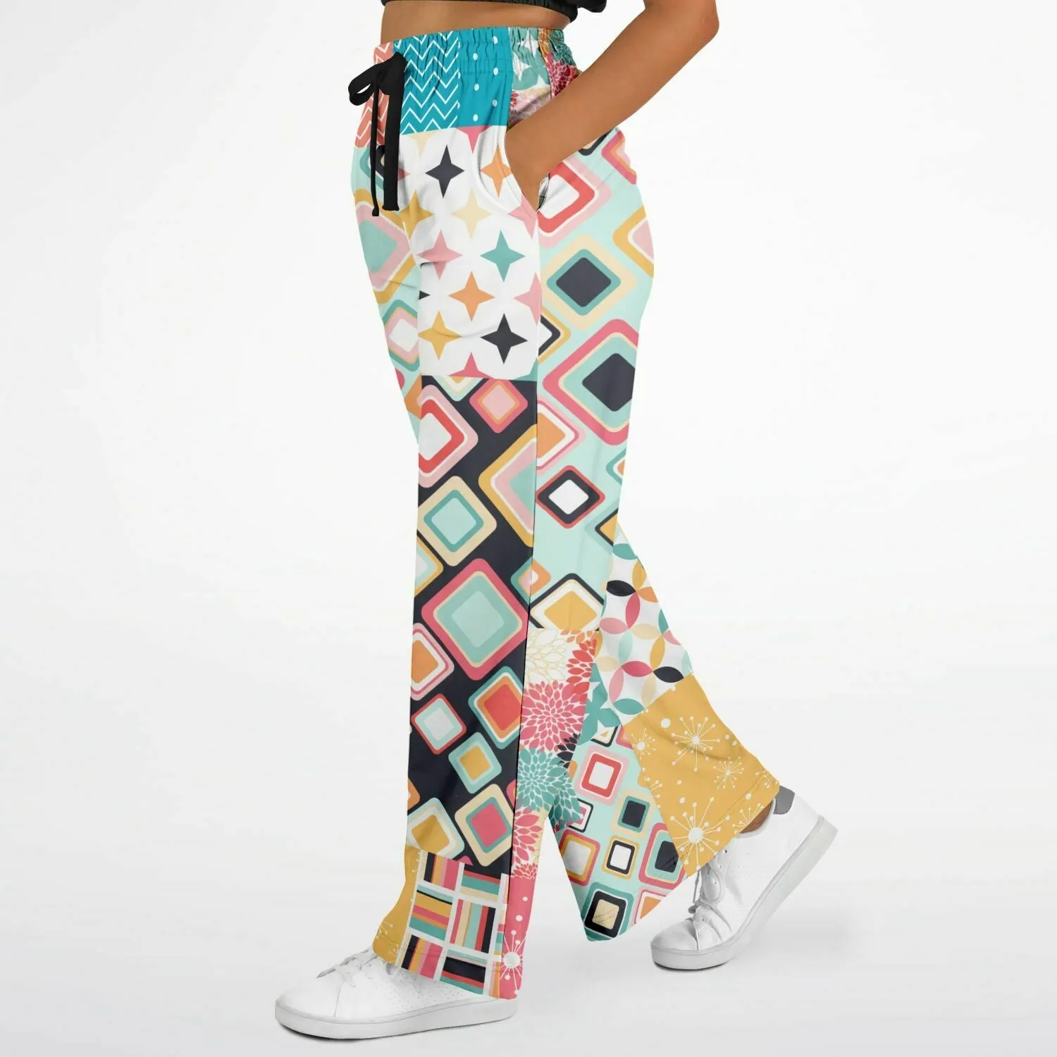 Old Miami Geometric Trefoil Eco-Poly Wide Leg Pants