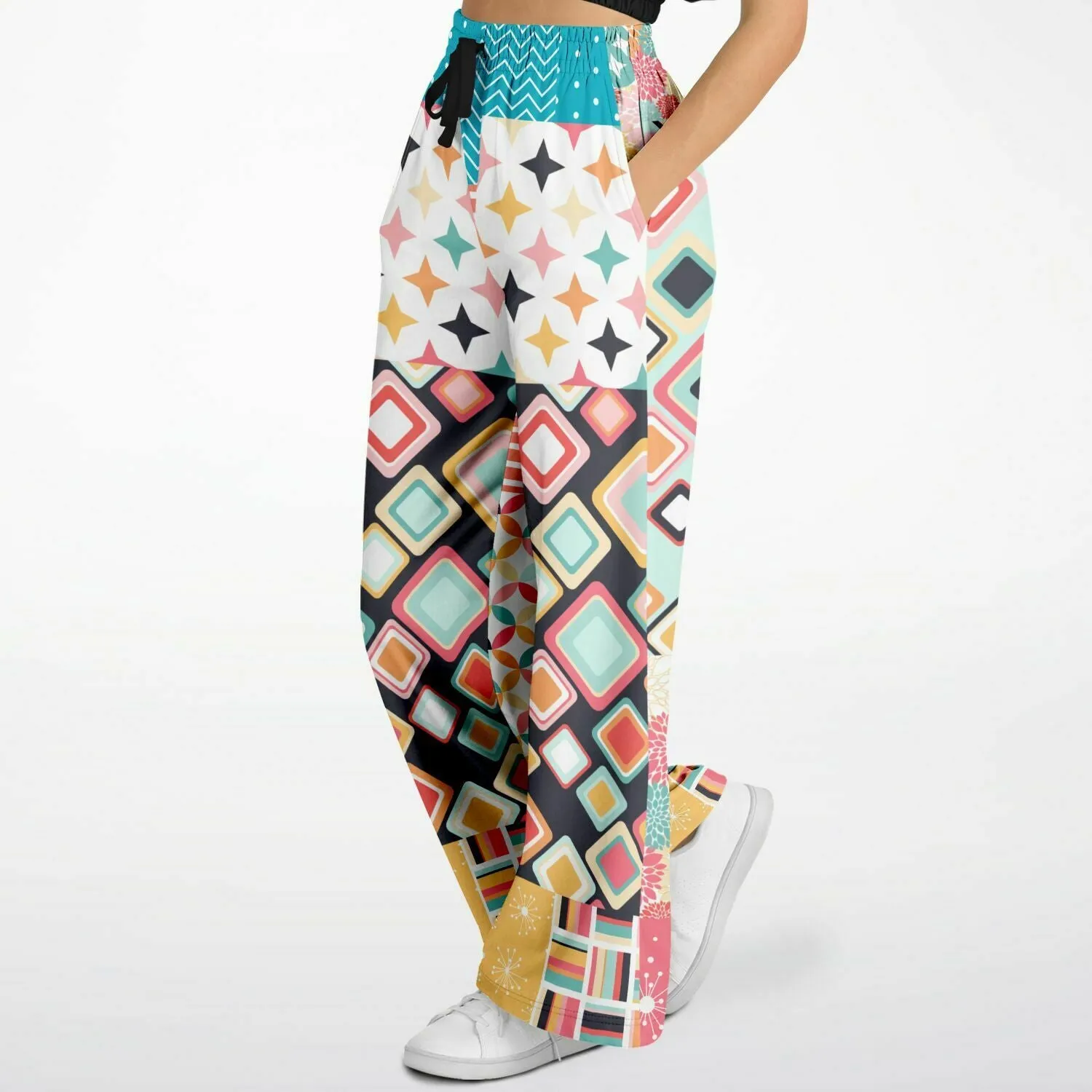 Old Miami Geometric Trefoil Eco-Poly Wide Leg Pants