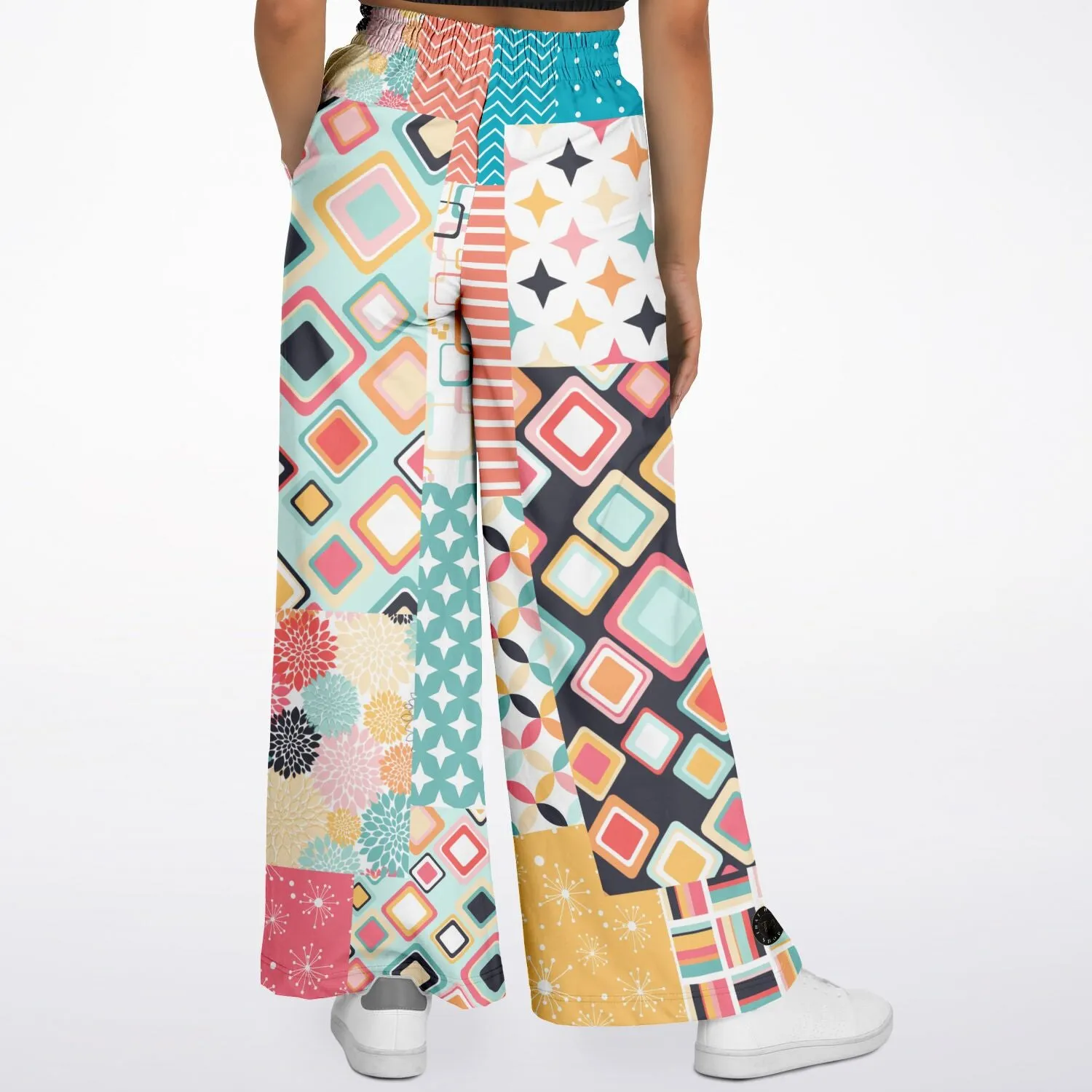 Old Miami Geometric Trefoil Eco-Poly Wide Leg Pants