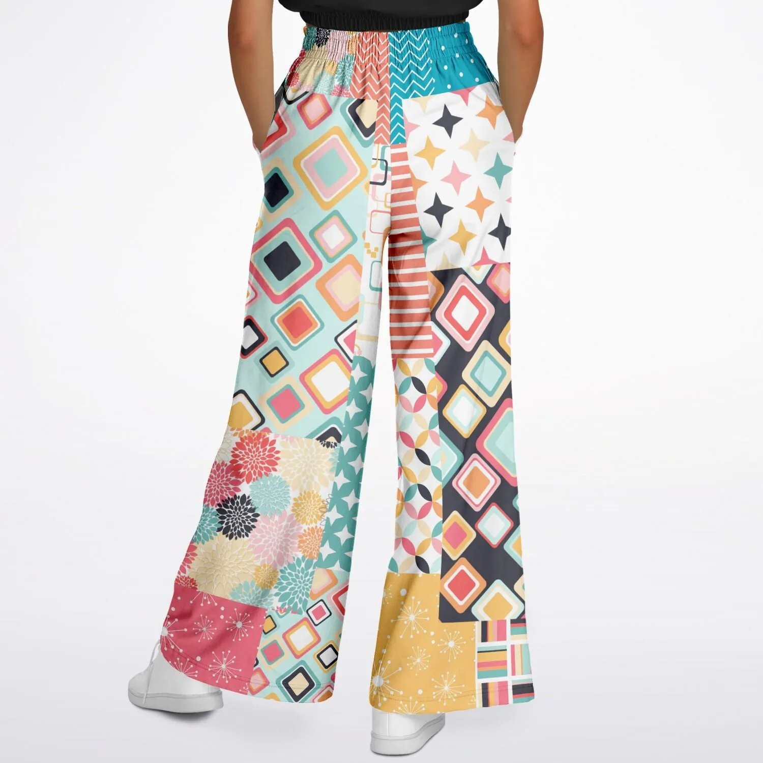 Old Miami Geometric Trefoil Eco-Poly Wide Leg Pants