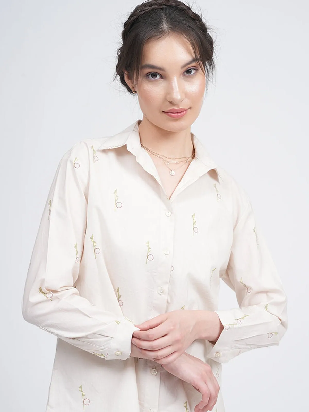 Organic Cotton Block Printed Jessica Shirt with Trousers Co-ords Set