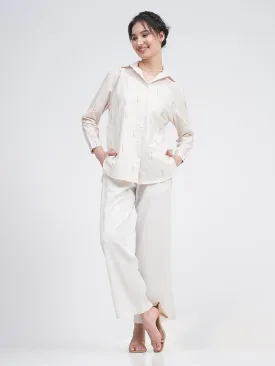 Organic Cotton Block Printed Jessica Shirt with Trousers Co-ords Set