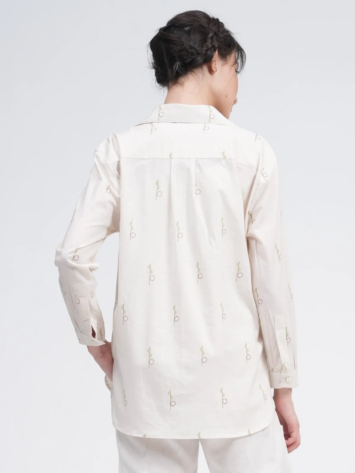 Organic Cotton Block Printed Jessica Shirt with Trousers Co-ords Set