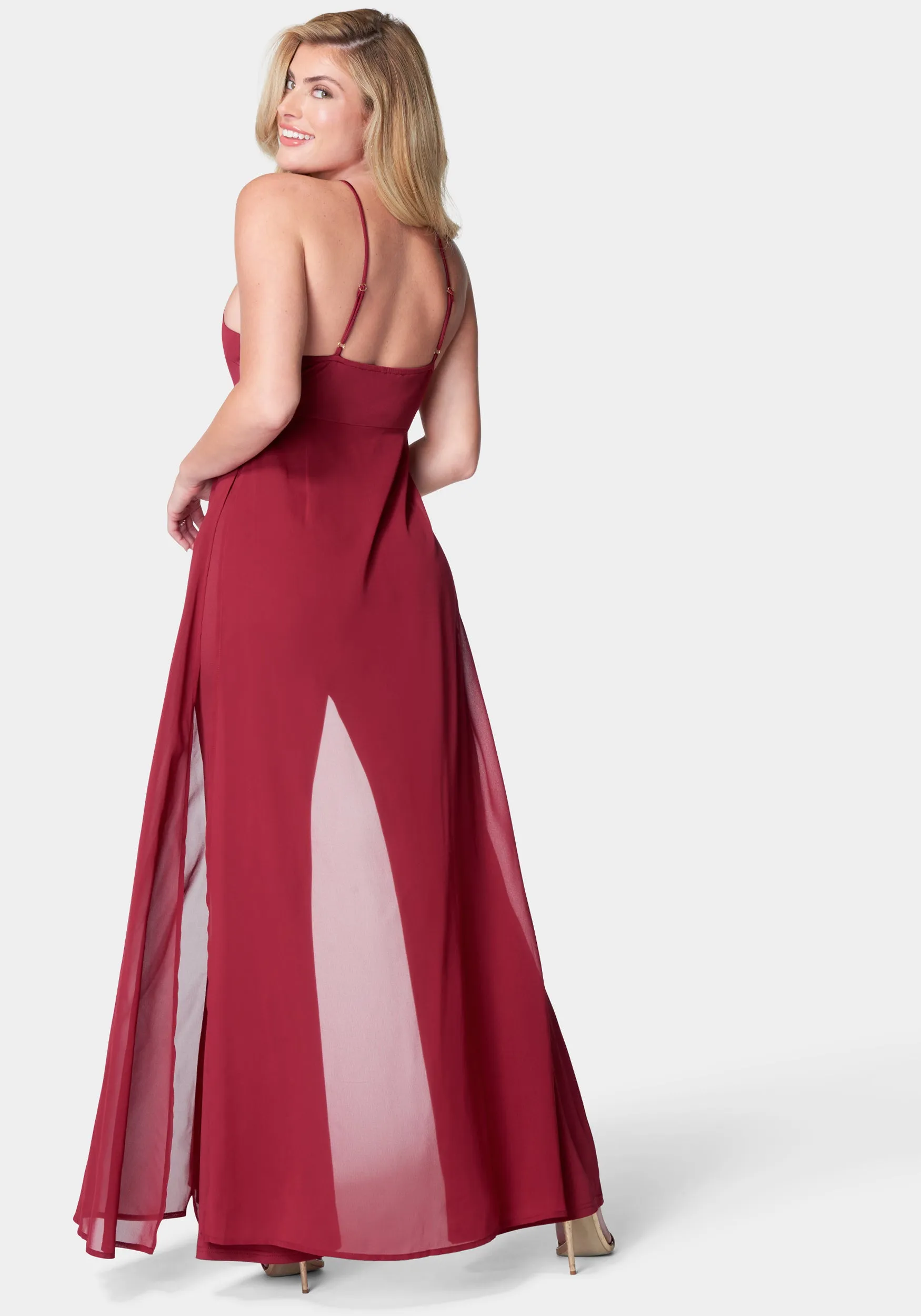 Overlay Wide Leg Jumpsuit