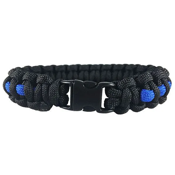 Paracord Survival Thin Blue Line Bracelet