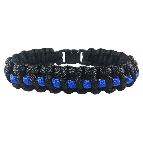 Paracord Survival Thin Blue Line Bracelet