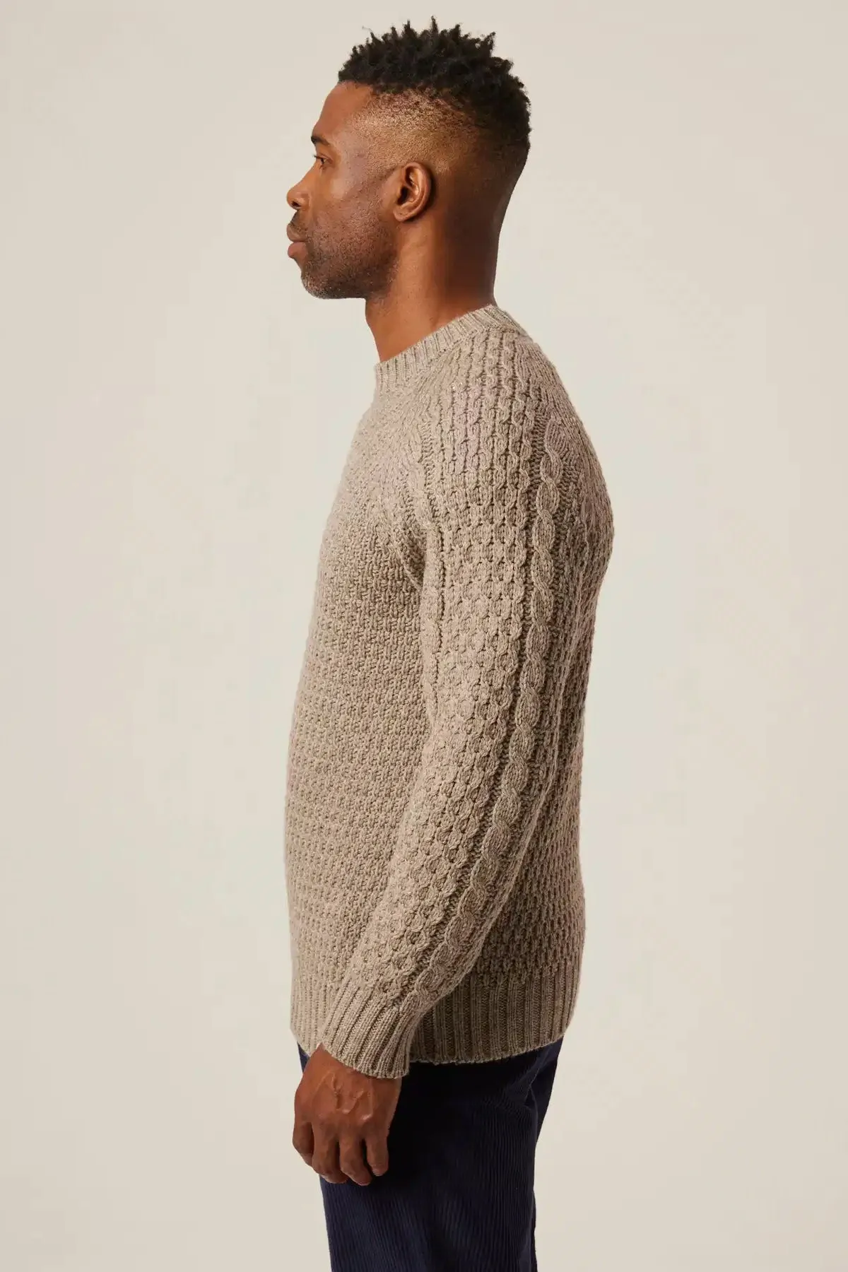 Peregrine - Winston Crew Jumper in Oak