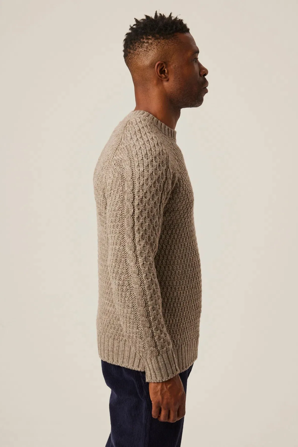 Peregrine - Winston Crew Jumper in Oak